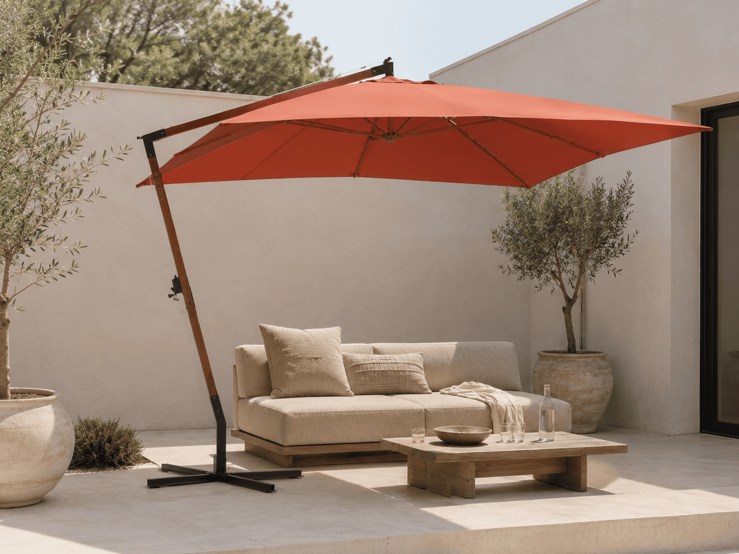 Parasol déporté Azur